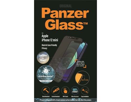 Panzerglass Displayschutz CF, CS, Pr, AB bl für iPhone 12 mini