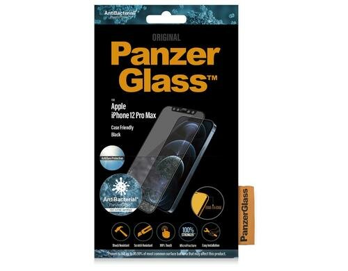 Panzerglass Displayschutz CF, AG, AB black für iPhone 12 Pro Max