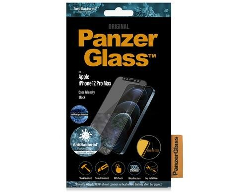 Panzerglass Displayschutz CF, Abl, AB black für iPhone 12 Pro Max