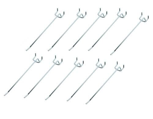 EP Einfachhaken für Lochwände 16cm Lochabstand 25mm - verzinkt, 10 Stück