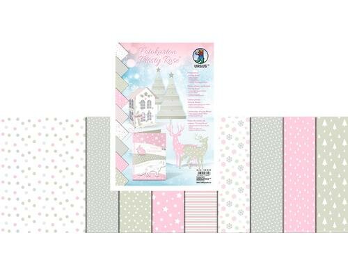 URSUS Motivblock Frosty Rose 9 Blatt à 300g/m2, A4
