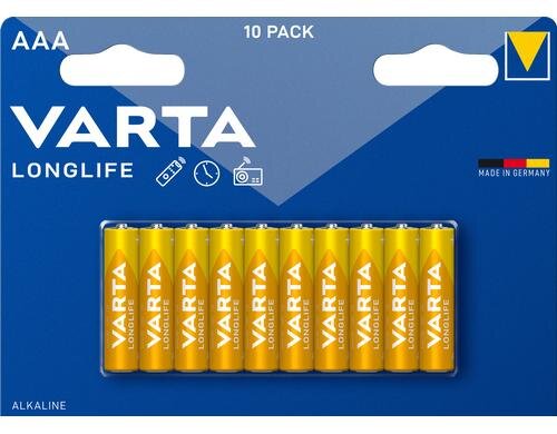 VARTA Longlife AAA 10er Blister vergl. Typ LR03, MICRO, AM4, KA3, AAA