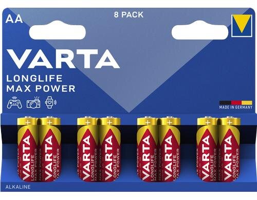 VARTA Longlife Max Power AA, 1.5V, 8Stk vergl. Typ LR06, MIGNON, AM3, AA