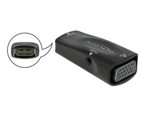 Monitoradapter HDMI zu VGA schwarz HDMI zu VGA
