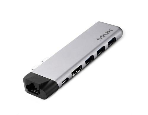 Minix NEO C-D Pro, Multiport Adapter für MacBook Air und Pro, Silber