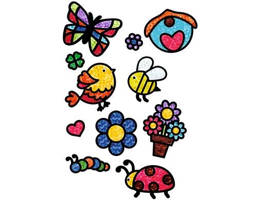 URSUS Fensterbild Suncatcher Frühling 8 Blatt, 12 Suncatcher