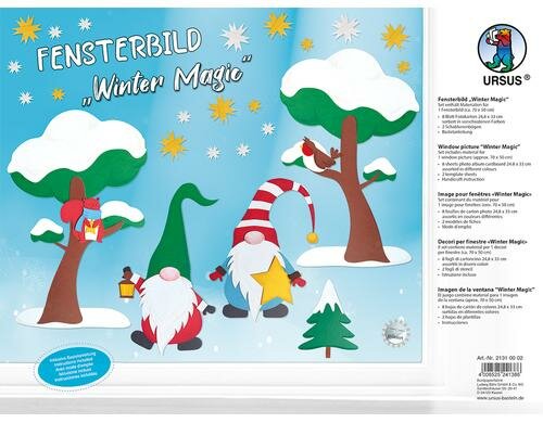 URSUS Fensterbild Winter Magic 8 Blatt, 1 Fensterbild