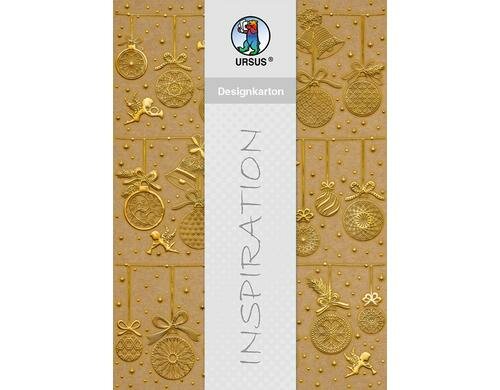 URSUS Designkarton Weihnachten Weihnachtsk. 25 Blatt à 250g/m2, Format A4