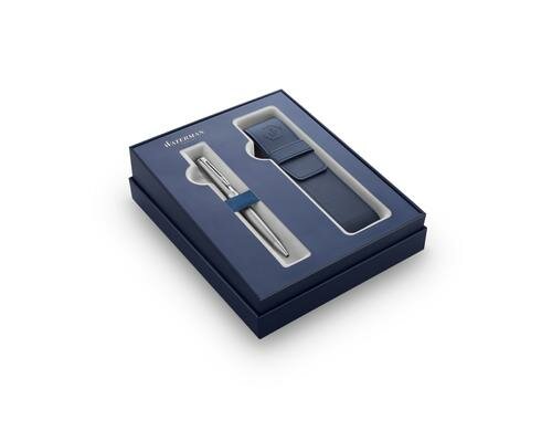 Waterman DuoSet Hémisphère Edelstahl C.C. Kugelschreiber & Pen Pouch Set