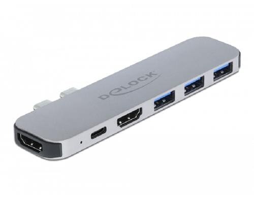 Delock 87753 Dockingstation für MacBook 2x Dual HDMI 4K / USB-C PD/ 3x USB-A
