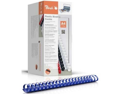 Peach Binderücken 38mm 21 Ring, blau, 100 stk.
