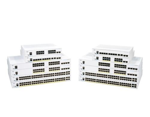 Cisco CBS250-24FP-4X: 24 Port Smart Switch 24xGE, 24xPoE+ (370W), 4x10GE/SFP+