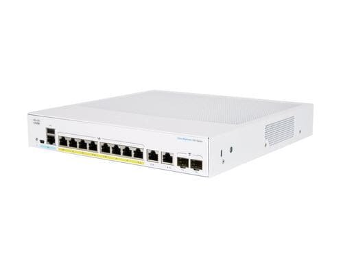 Cisco CBS350-8FP-2G: 8 Port Managed Switch 8xGE, 8xPoE+ (120W), 2xGE/SFP Combo