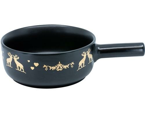Kadastar Fondue Caquelon Deers in Love Ø 22 cm x 9 cm, Keramik, 2 Liter
