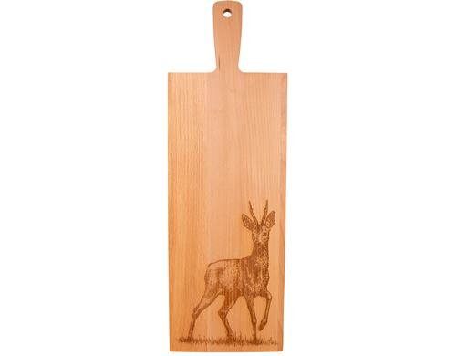 Kadastar Servierplatte Hirsch 40 x 13 x 2 cm, Buche