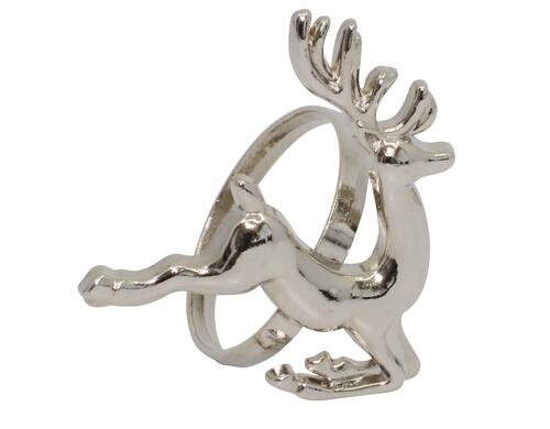 Kadastar Serviettenring Hirsch 4er Set, silber