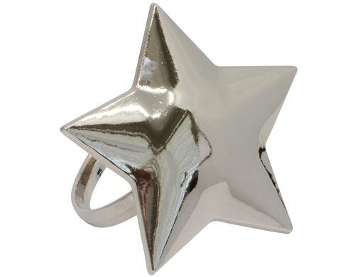 Kadastar Serviettenring Stern 4er Set, silber