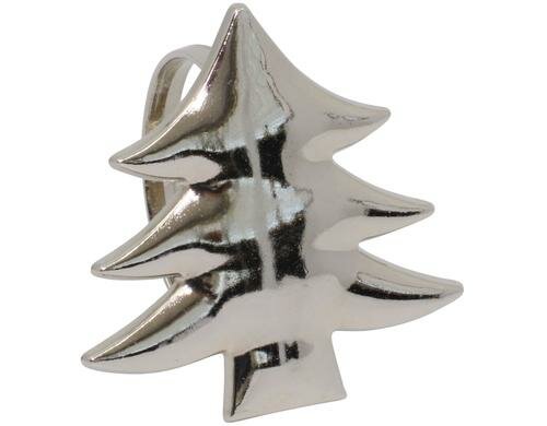 Kadastar Serviettenring Tannenbaum 4er Set, silber