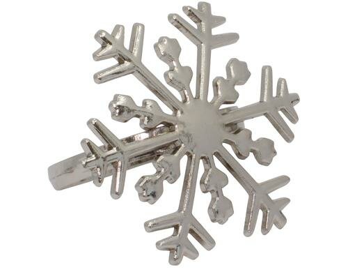 Kadastar Serviettenring Eisstern 4er Set, silber