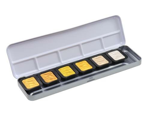 Finetec Aquarellfarbe Perlglanz Classic 6 Deckende Perlglanzfarben
