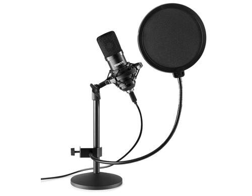 Vonyx CMTS300 USB-Mikrofon, Tischstativ, Popfilter