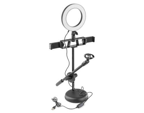 Vonyx RL20 Smartphone- u. Mikrofon-Stativ, Ringlicht