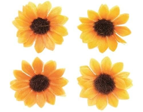 Glorex Blüten Sonnenblumen 15 Stück, D: 3.5 cm