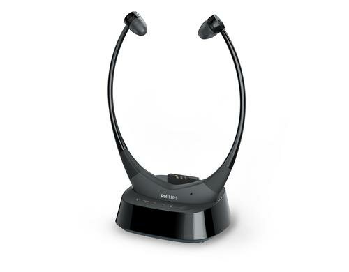 Philips TAE8005BK/10, TV-Kopfhörer 2 Akku à 6h, schwarz