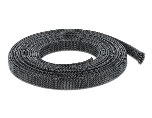 Delock Geflechtskabelschlauch, 10mx12mm selbstschliessend,schneidbar,hitzebeständig