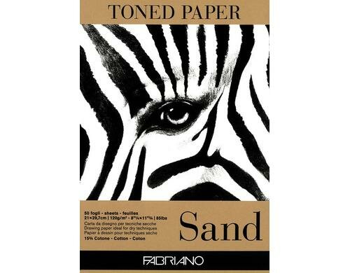 Fabriano Künstlerpapier Toned Sand A4 120g/m2, 50 Bl, Farbe: Sand