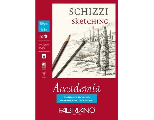 Fabriano Künstlerpapier Accademia Sketch. 120g/m2, 50 Bl, natürliche Körnung, A5