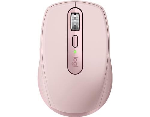 Logitech MX Anywhere 3 rose mit Logitech Flow, USB oder Bluetooth