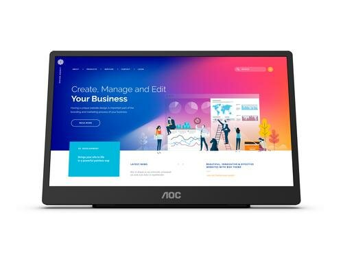 AOC 16 16T2 IPS Full HD touch display 60Hz, HDMI, USB-C, 4ms, Pivot, Speakers