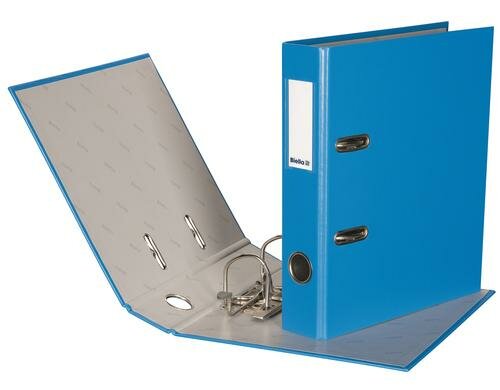 Biella Ordner Plasticolor A5 4 cm Mit Strong-Mechanik, Farbe: Blau