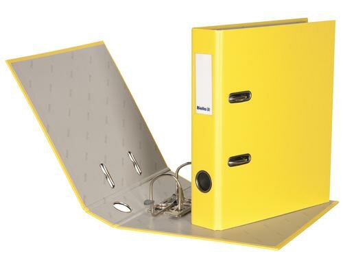 Biella Ordner Plasticolor A5 4 cm Mit Strong-Mechanik, Farbe: Gelb