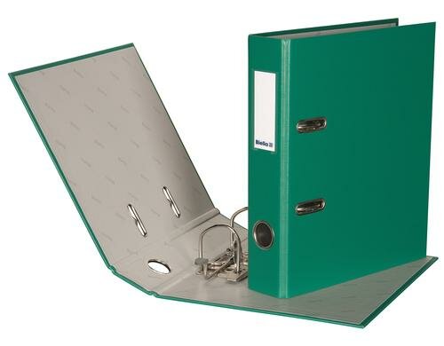 Biella Ordner Plasticolor A5 4 cm Mit Strong-Mechanik, Farbe: Grün