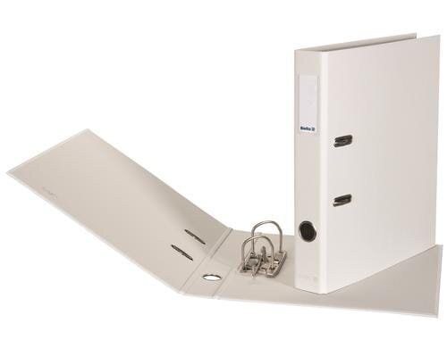 Biella Ordner Plasticolor A4 4 cm Mit Strong-Mechanik, Farbe: Weiss