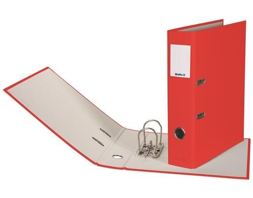 Biella Ordner Plasticolor A4 7 cm Mit Strong-Mechanik, Farbe: Rot