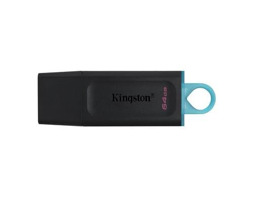 Kingston DataTraveler Exodia 64GB, USB 3.2 mit Schutzkappe & Schlüsselring (blaugrün)