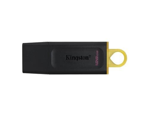 Kingston DataTraveler Exodia 128GB, USB 3.2 mit Schutzkappe & Schlüsselring (gelb)