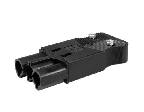 Max Hauri Steckerteil GST18i3 3P schwarz, Schraubanschluss, 250V