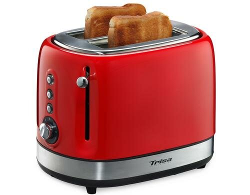 Trisa Toaster Diners Edition 815W, rot, 7 Stufen, Retro