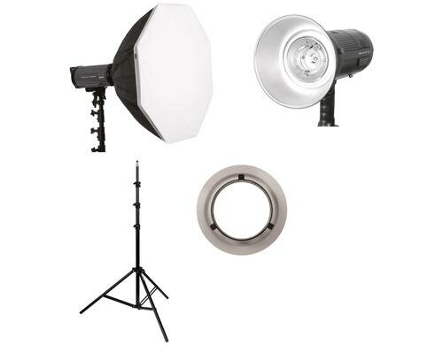 Dörr Studioblitzset DMF-480 QFOC-80 Blitz, Stativ, Softbox, Trigger, Tasche
