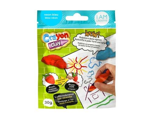 I am Creative Modellierknete Crayon Clay Neon Blau,