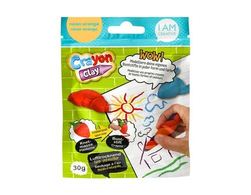 I am Creative Modellierknete Crayon Clay Neon Orange,