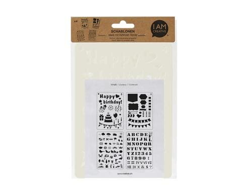 I am Creative Schablonen A5 4er Set