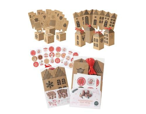 I am Creative Adventskalender-Set 49-teilig, Dorf