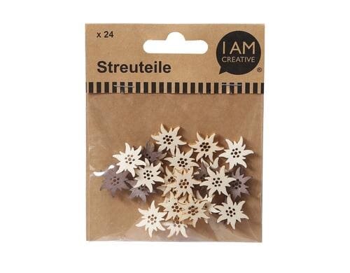 I am Creative Streuteile Edelweiss 2 cm 24 Stück