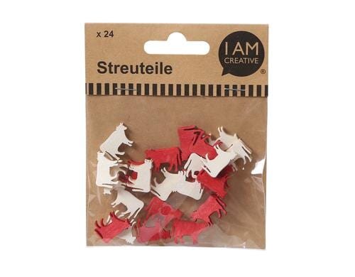 I am Creative Streuteile Kuh 2 cm 24 Stück