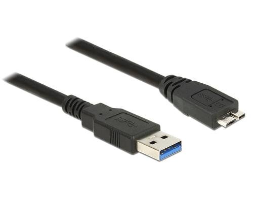 USB3.0 Kabel, A-Stecker zu Micro-B-Stecker 50cm, schwarz